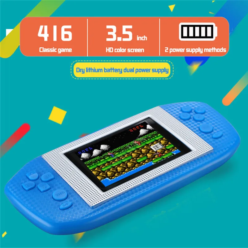 

Portable Video Handheld Games Consoles 3.5 inch children's puzzle 416-in-1 brain game for children boy girl kid F1
