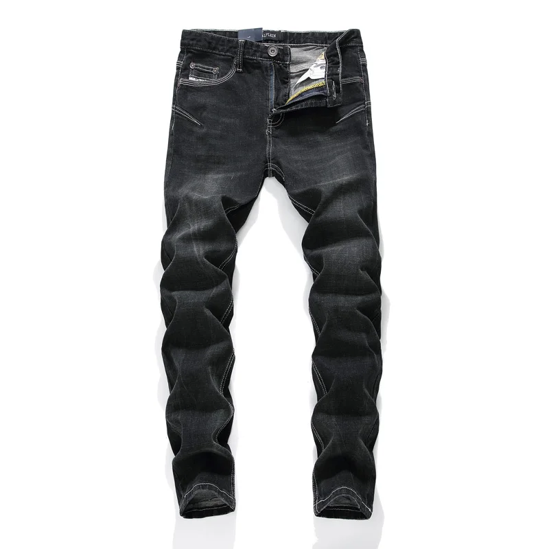 Fashion Streetwear Men's Jeans Elastic Slim Fit Hip Hop Jeans homme ...