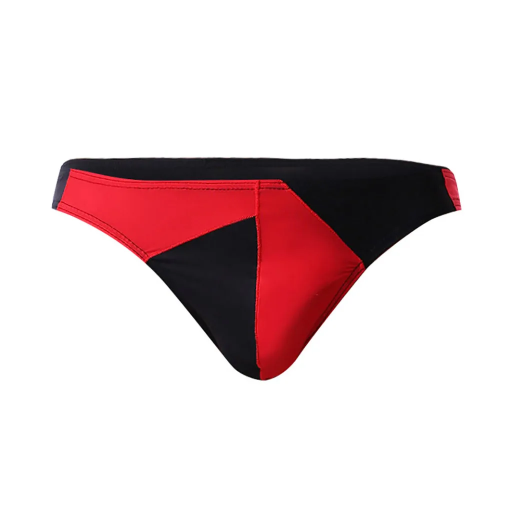 3pcs Mens Low Waist Raised Stitching Men Thong Slip Homme Sexy Gay 