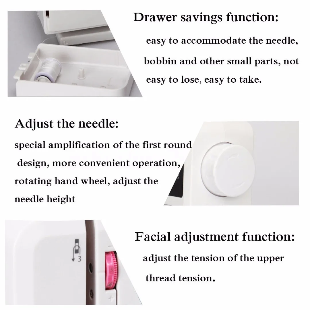 JX-LCLYL 29*12*28cm Electric Sewing Machine Quilting Multi-Function Heavy Duty Household