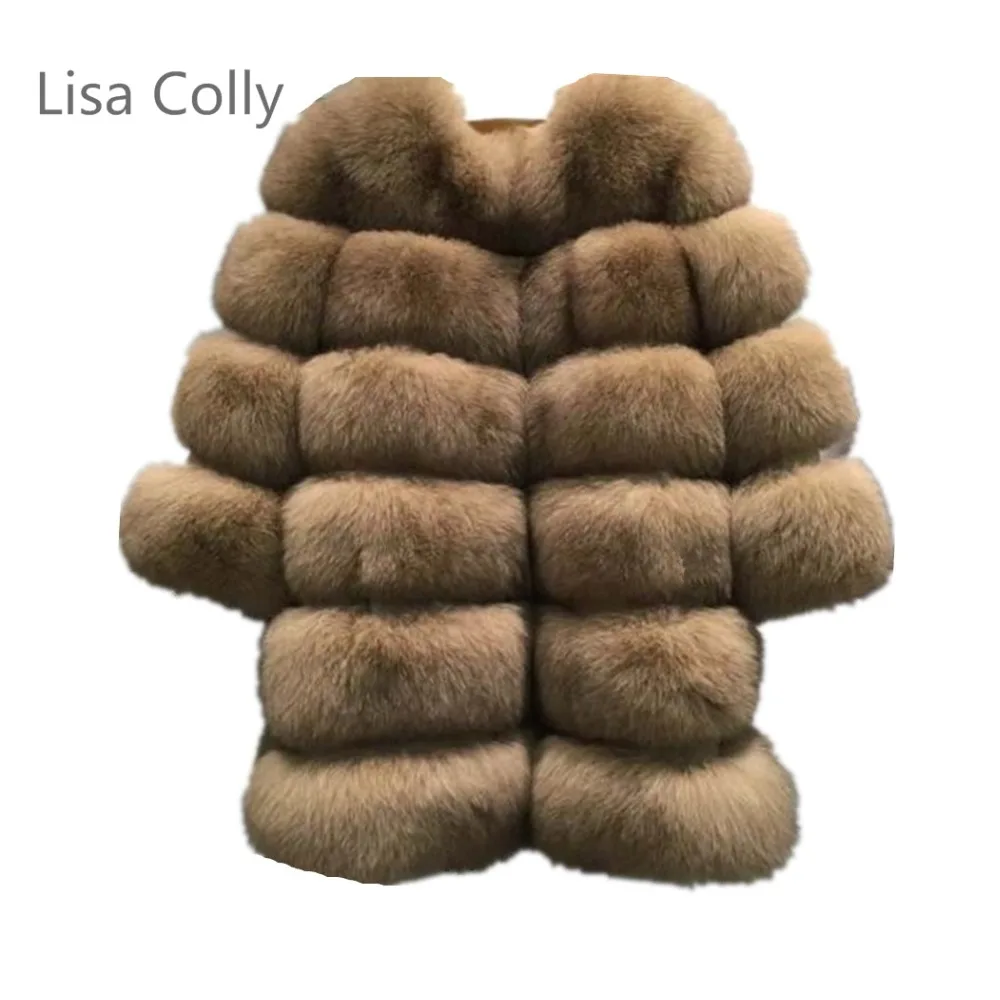 

Lisa Colly New Women Winter Coats Jackets Fashion Faux Fur Long Coat Jacket Overcoat Thick Warm Fox Fur Outerwear Coat Jacket