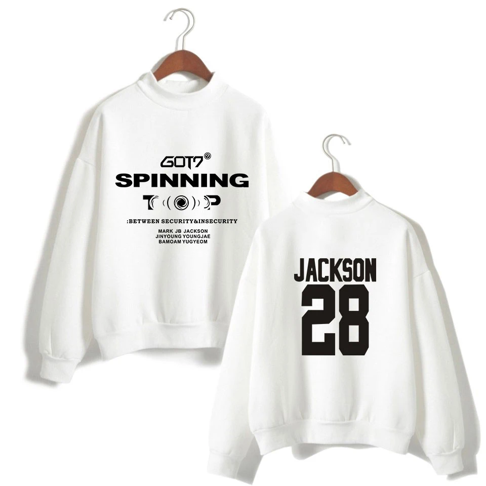 2019 GOT7 футболка с водолазкой модный рэпер певец хип-хоп пуловер с принтом оверсайз пуловер GOT7 одежда для женщин