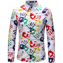 Мужские повседневные рубашки в стиле ретро с цветочным принтом, модные классические мужские рубашки, дышащие мужские рубашки с длинным рукавом, брендовая одежда