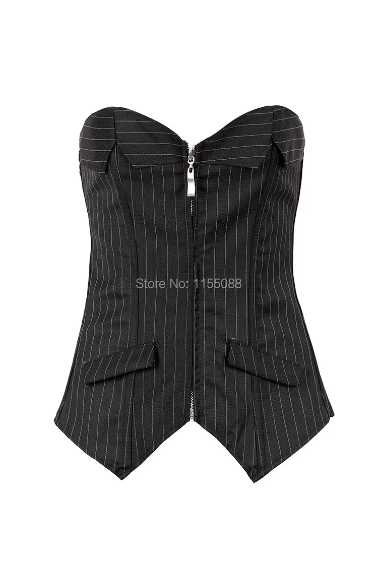 

10pcs/lot Great design Sexy Pinstripe Corset Skirt Office women Lace up Bustier Suit Costume lady slim set Waist Shapewear