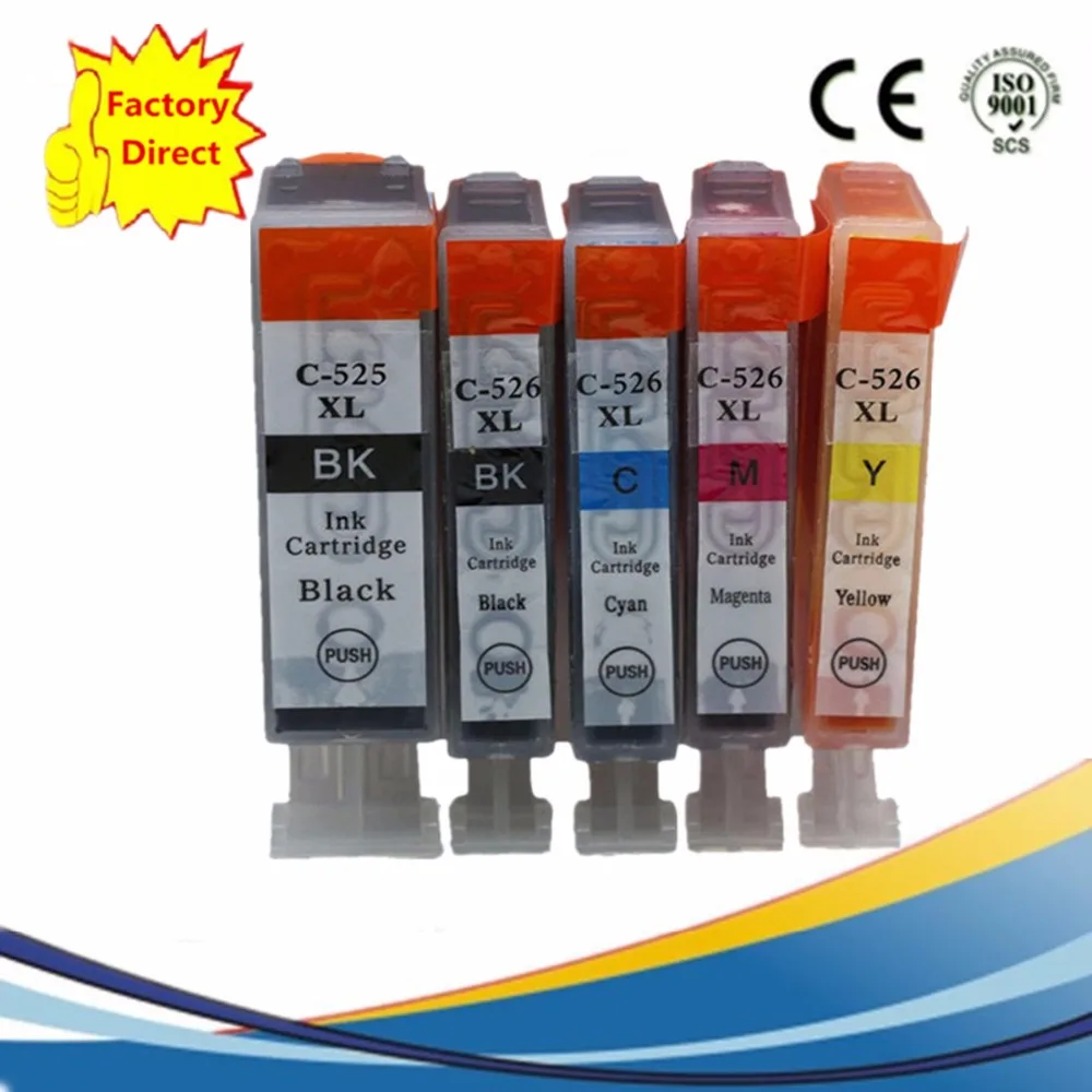 PGI525 PGI 525 XL CLI-526 PGI-525 PGI-525XL Замена чернильных картриджей для Canon Pixma MX-885 MX-895 IP 4850 4950 IX