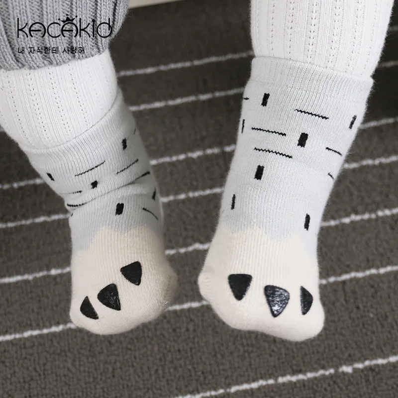 Детские Нескользящие хлопковые носки 2 цветов на возраст 0 4 года|animal sock kids|socks