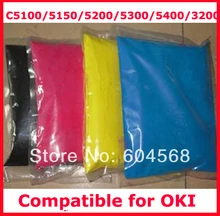 High quality color toner powder compatible for OKI C5100/5150/5200/5300/5400/3200 Free shipping