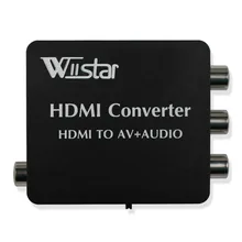 Wiistar HDMI К AV + Аудио конвертер Поддержка SPDIF и коаксиальный аудио выходы NTSC PAL Бесплатная доставка