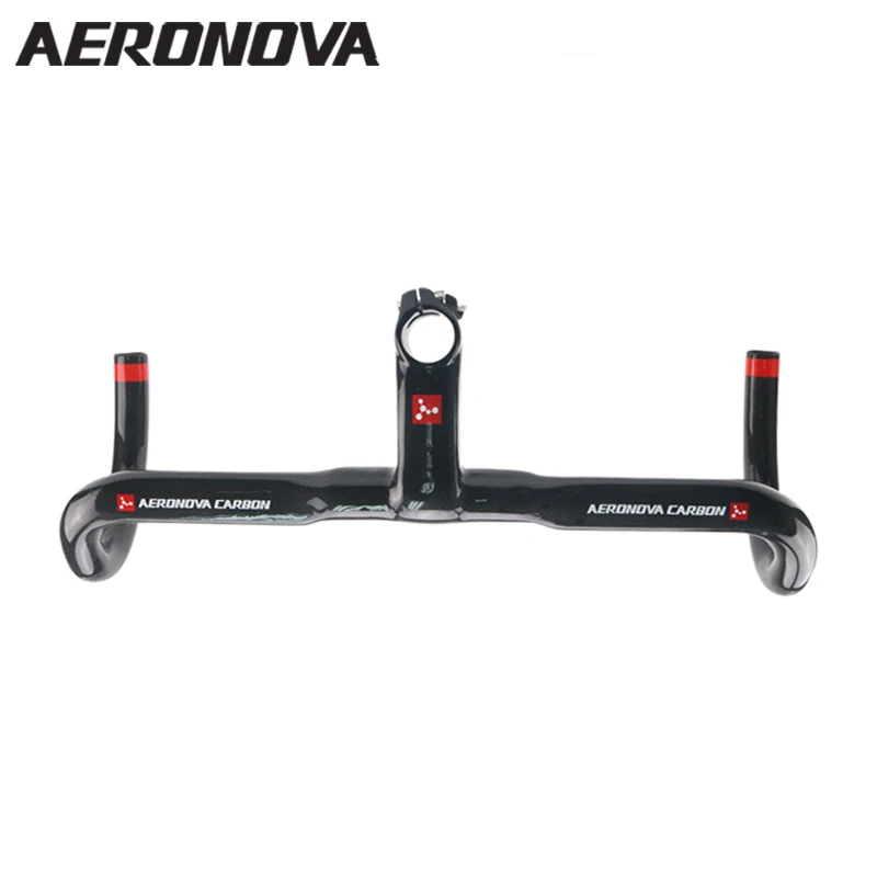 

AERONOVA Carbon Road Bicycle Handlebar Full Carbon Fiber Bike Cycling Bent Handle Bars Highway Integrated Handlebars 3K Gloss
