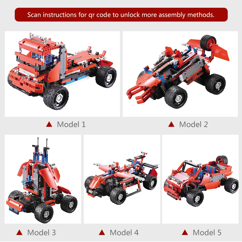 5 в 1DIY техника кирпичи Радиоуправляемые игрушки здания Конструкторы кирпичи строительный блок rc автомобили собрать автомобиль