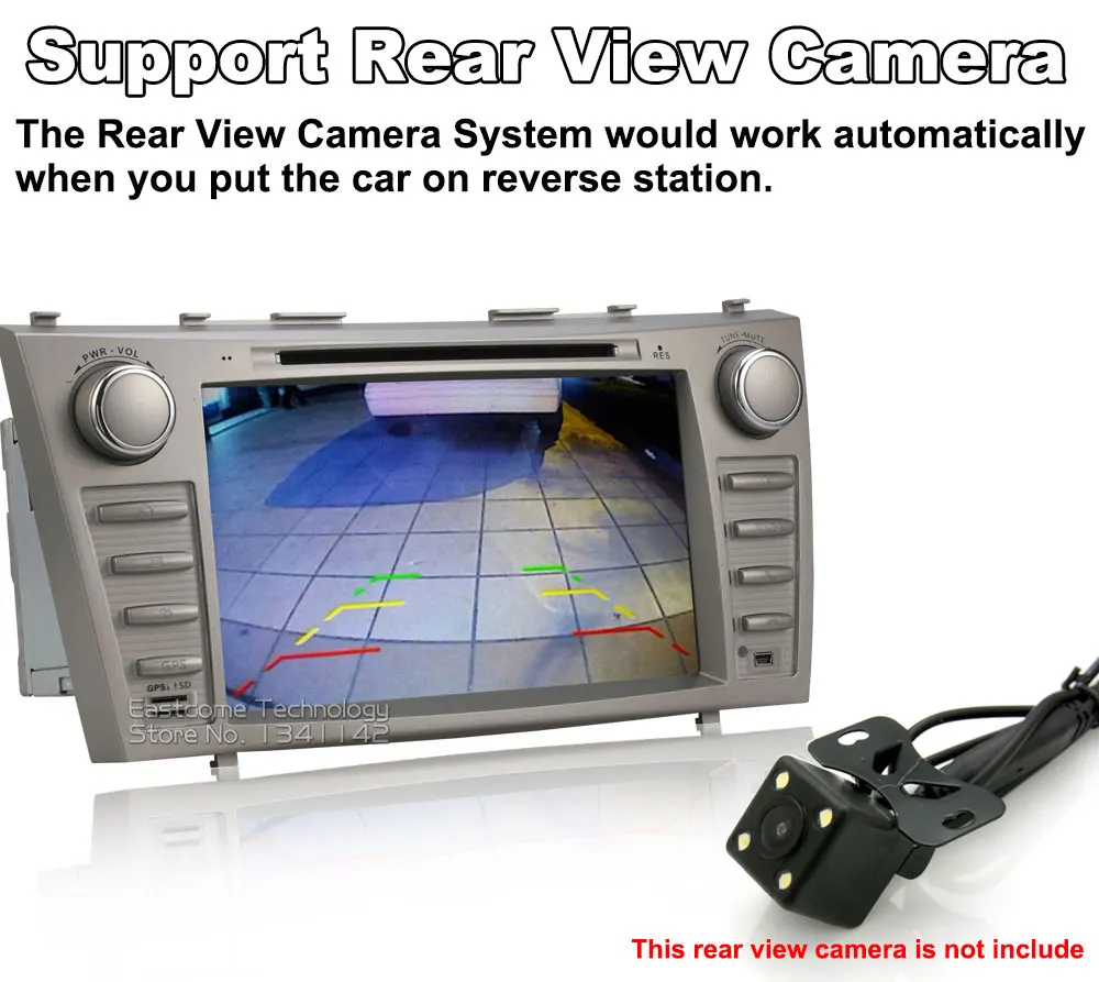 Discount Octa Core 2 Din Android 6.01 Car DVD Automotivo For Toyota Camry 2007 2008 2009 2010 2011 With Bluetooth Radio Rear View Camera 10