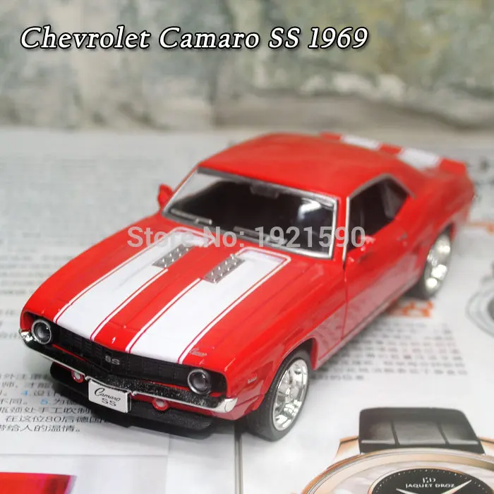 UNI 1/36 масштабные автомобильные игрушки 1969 Chevrolet Camaro SS винтажная литая под давлением металлическая модель автомобиля игрушка для коллекции/подарка/детей