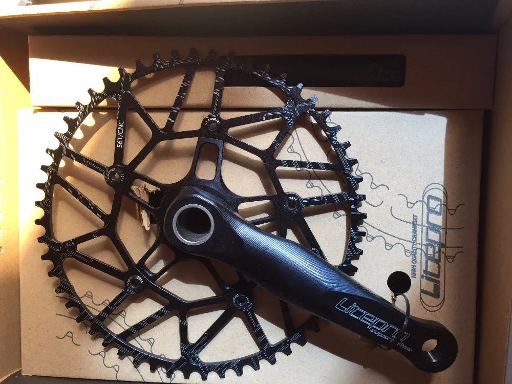 Litepro супер полые BMX складной велосипедная система CNC одинарная передняя звезда