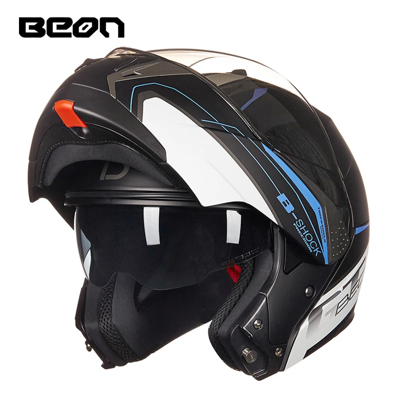 

2019 latest motorcycle full face helmet modular flip helmet cascos para moto double lens racing helmet capacete BEON-b700 ECE