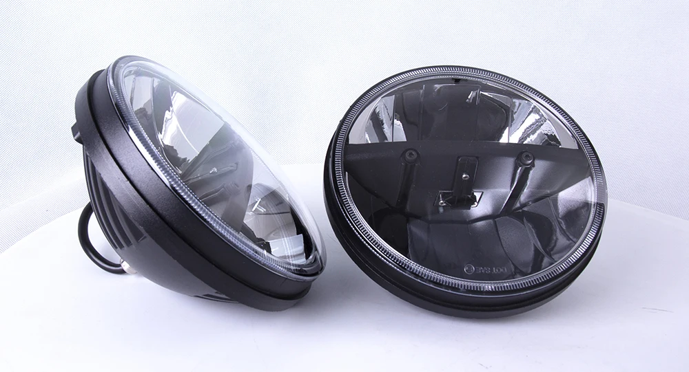 Супер низкая цена JW светодиодный налобный фонарь с отражателем и дальним/ближним светом 65 Вт 7 дюймов IP68 круглый налобный фонарь для Hummer Harley
