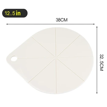 

12.5 in Pizza cutting board Plastic chopping block Pizza splitter 8 Equal parts evenly cut Cake bread segmentation Baking tool