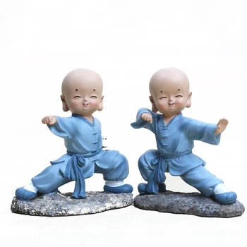 

Pastoral Shaolin Kungfu Monk Figurines Resin Monk Model Desktop Crafts Car Ornaments Home Decoration Accessories Practical Gifts