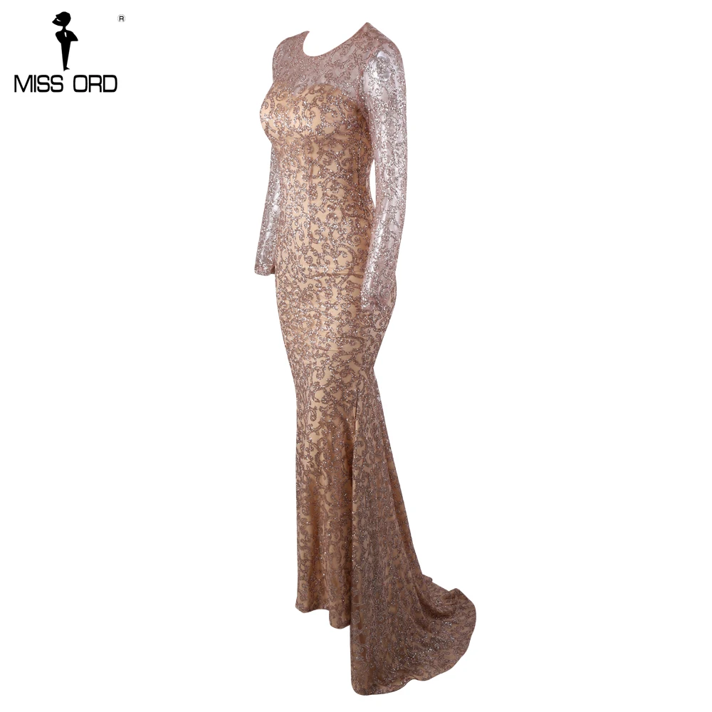 Платье макси с длинным рукавом круглым вырезом и блестками|elegant dress|pattern dresselegant maxi