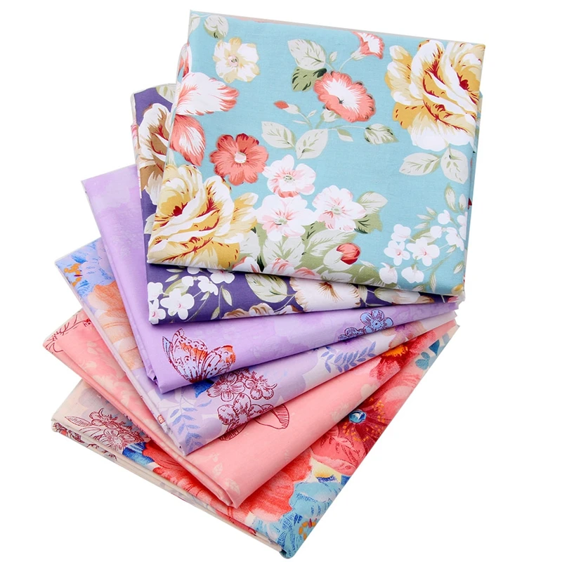 Floral Series Patchwork Cotton Fabric Fat Quarter Bundles Textile