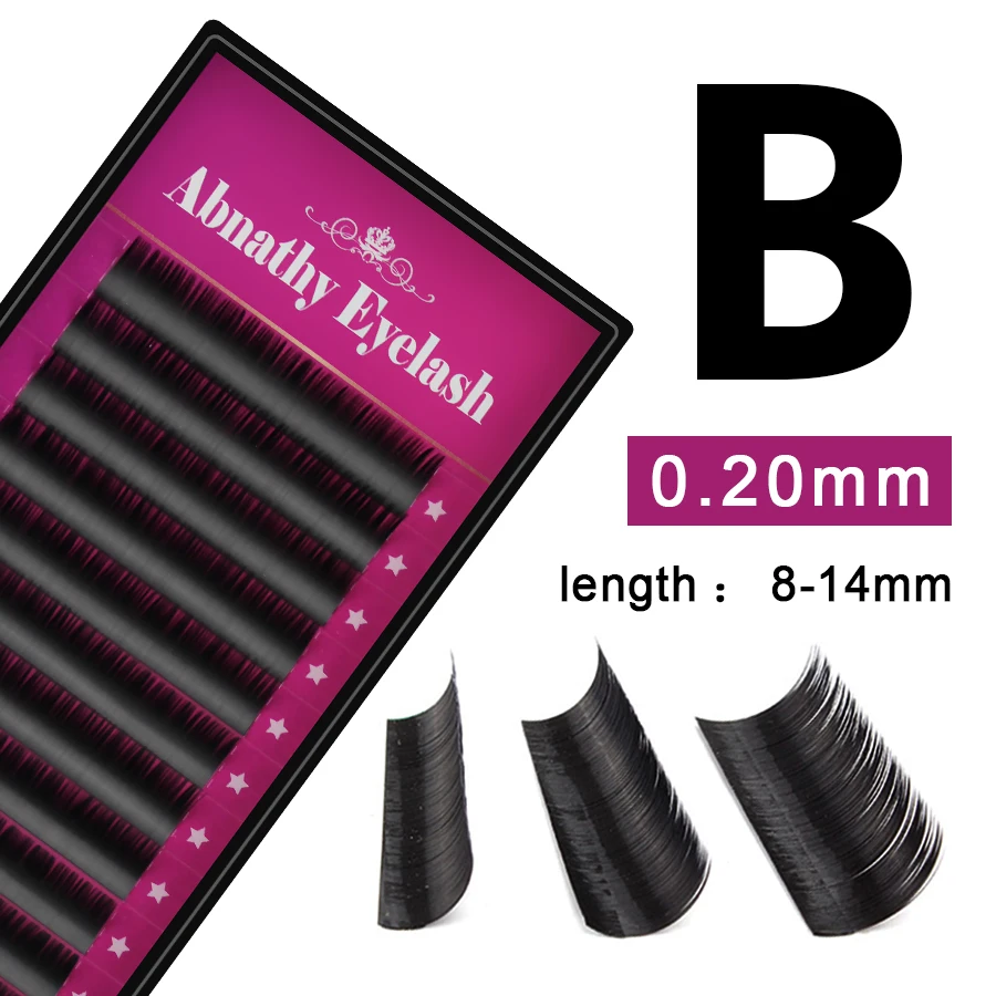

Abnathy Lashes 0.20mm B curl wimper kit de pestanas Korean hair eyelash extensions natural eye lashes black fake false lashes