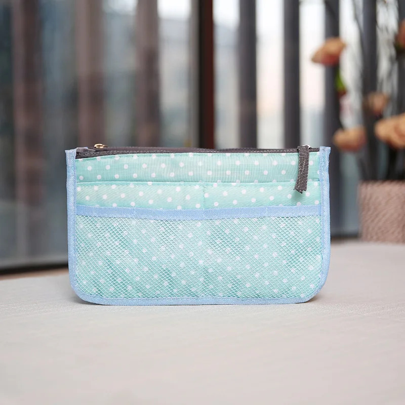 RUPUTIN, женская сумка-Органайзер для путешествий, косметичка для туалетных принадлежностей, наборы для путешествий, сумка для хранения, двойная цветная косметичка на молнии - Цвет: Sky blue point