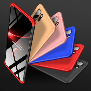 

100pcs/lot 3 in 1 Hard PC Back Cover For Huawei P30 Lite P30 Pro Nova 4E Y6 Prime 2019 360 Full Shockproof Protector Phone Case