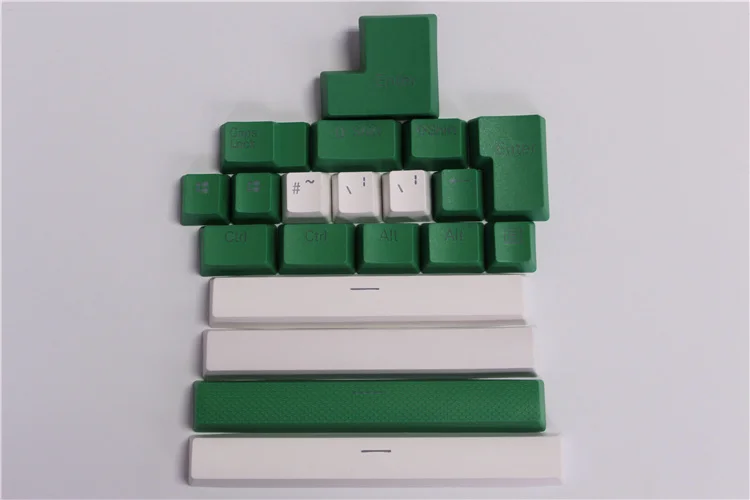 20 Ключ Просвечивающая подсветка PBT Caps замок и пробел большой ввод и т. д. дополнительный колпачок для проводной USB механической клавиатуры - Цвет: Green