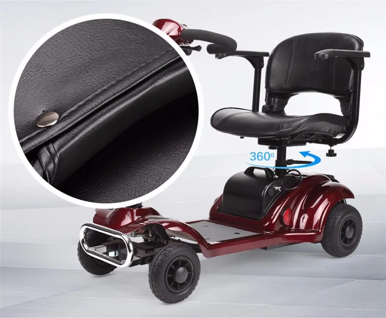 Flash Deal Mutifunctional Folding  Adult Electric Scooter With Basket Four Wheels Citycoco 4