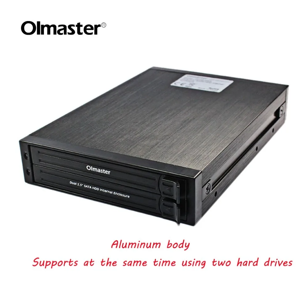

OImaster HE-2005 2.5 Inch SATA HDD Internal Enclosure Hard Drive Case Internal Mobile Rack With LED Indicator Support 2 Drives