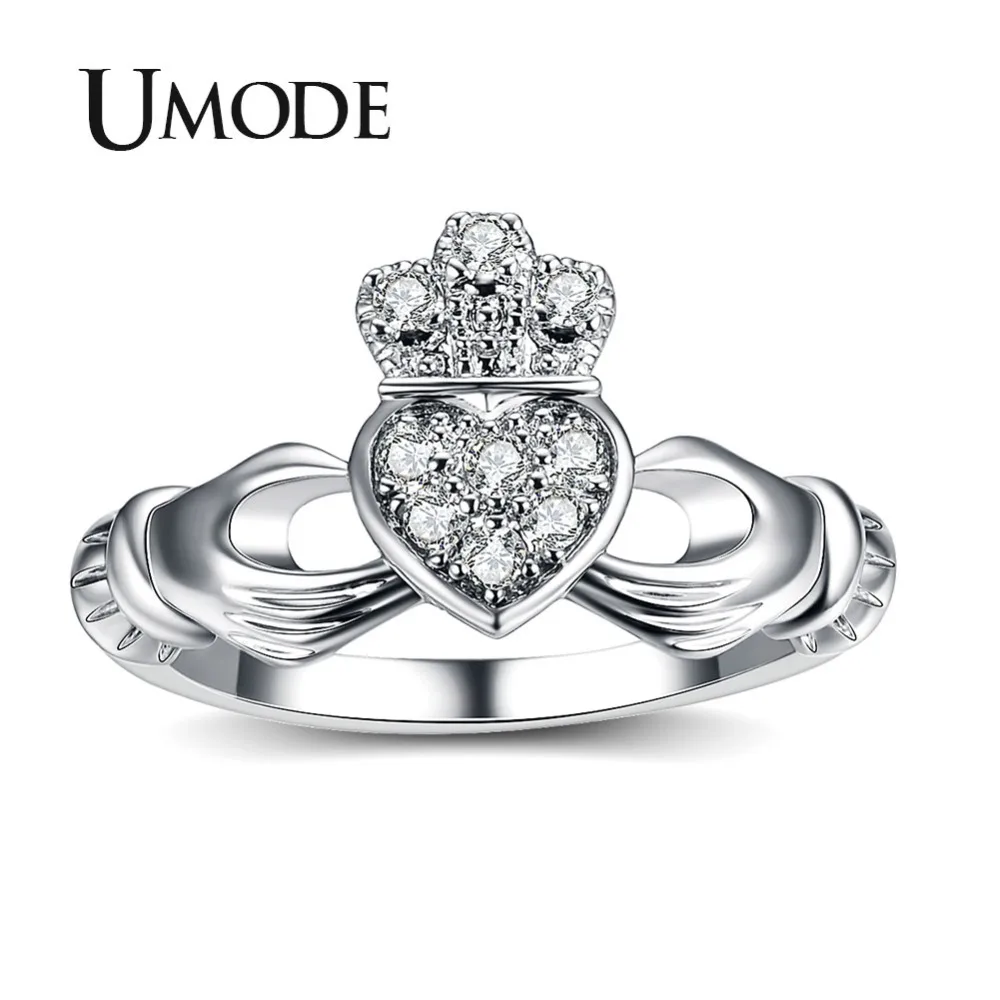 UMODE Рождественский подарок кладдахское женское кольцо с узором для влюбленных: