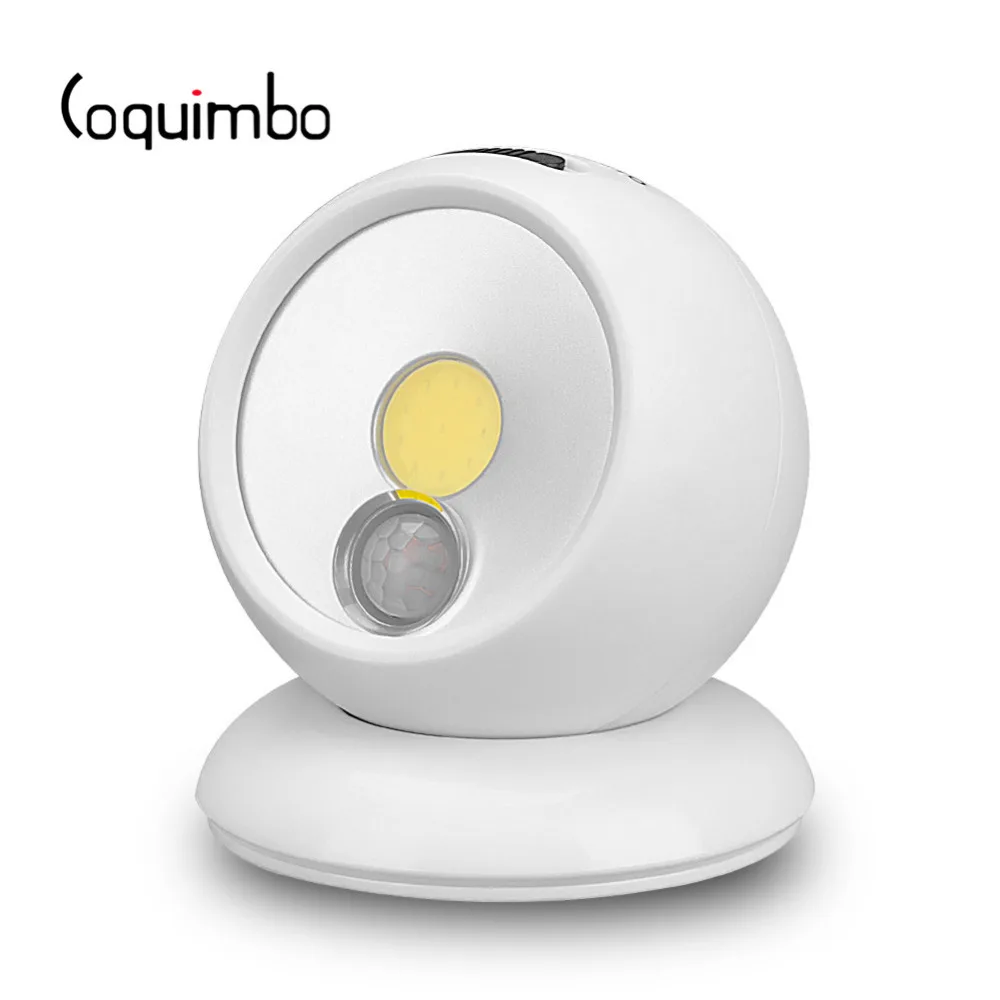 Coquimbo 360 Degree Motion Sensor COB LED Night Light Magnet Battery Operated Super Bright Wall | Освещение