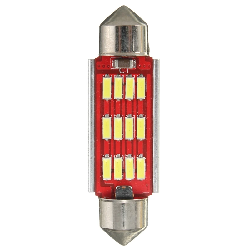 10 шт./лот 36 мм 39 мм 42 мм светодиодный плафон 12 Светодиодный s 4014 SMD Canbus лампочка для салона автомобиля C10W гирлянда ошибок Doom светодиодный