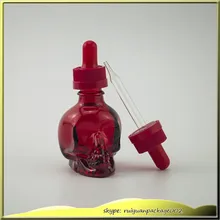 100pcs 1oz Skull Shape Glass Dropper Bottle For E juice font b Vape b font 30ml