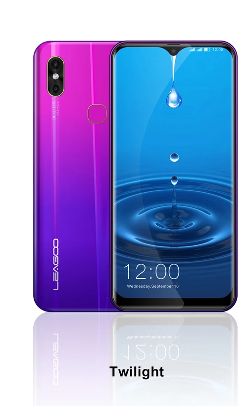 LEAGOO M13 Android 9,0 19:9 6," смартфон 4 ГБ 32 ГБ MT6761 четырехъядерный отпечаток пальца Лицо ID LTE 4G мобильный телефон с двумя sim-картами - Цвет: Twilight