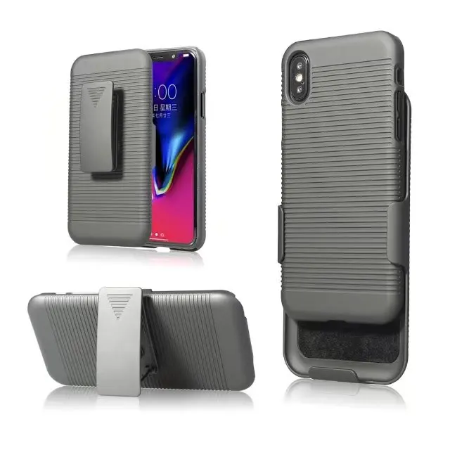 Чехол кобура 2 в 1 гибридный жесткий чехол с подставкой и зажимом для iPhone X/XS|case case|2