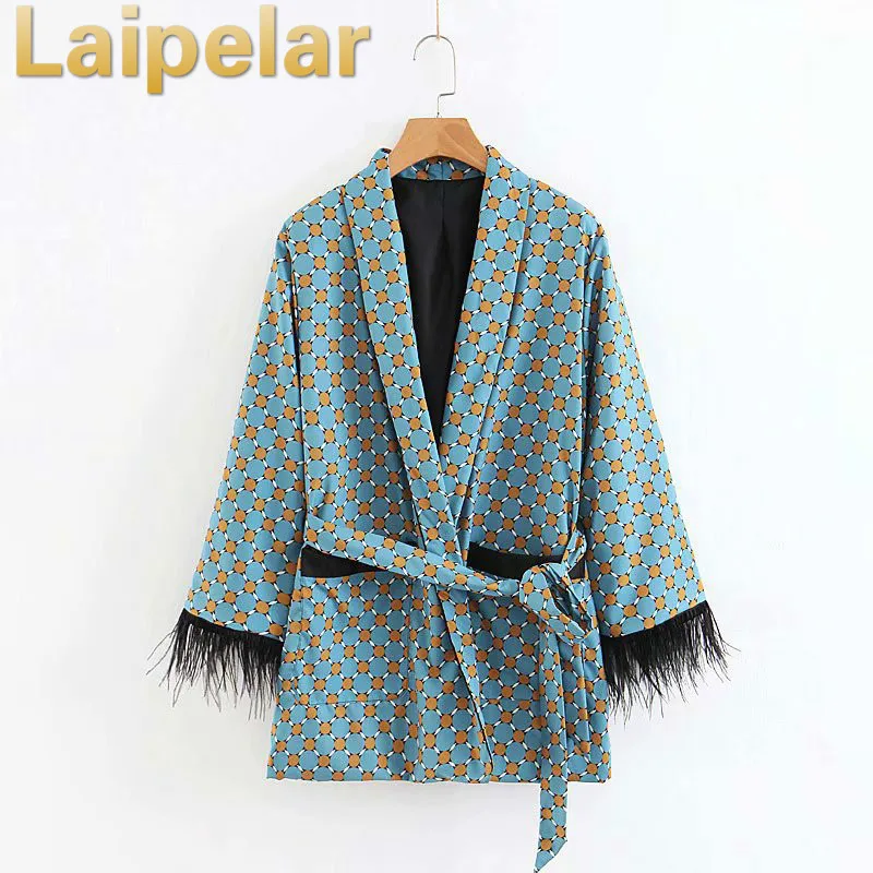 

Fashion jacket women loose kimono coat bow tie sashes pockets tassel decorate outerwear oversized ladies autumn Laipelar coat