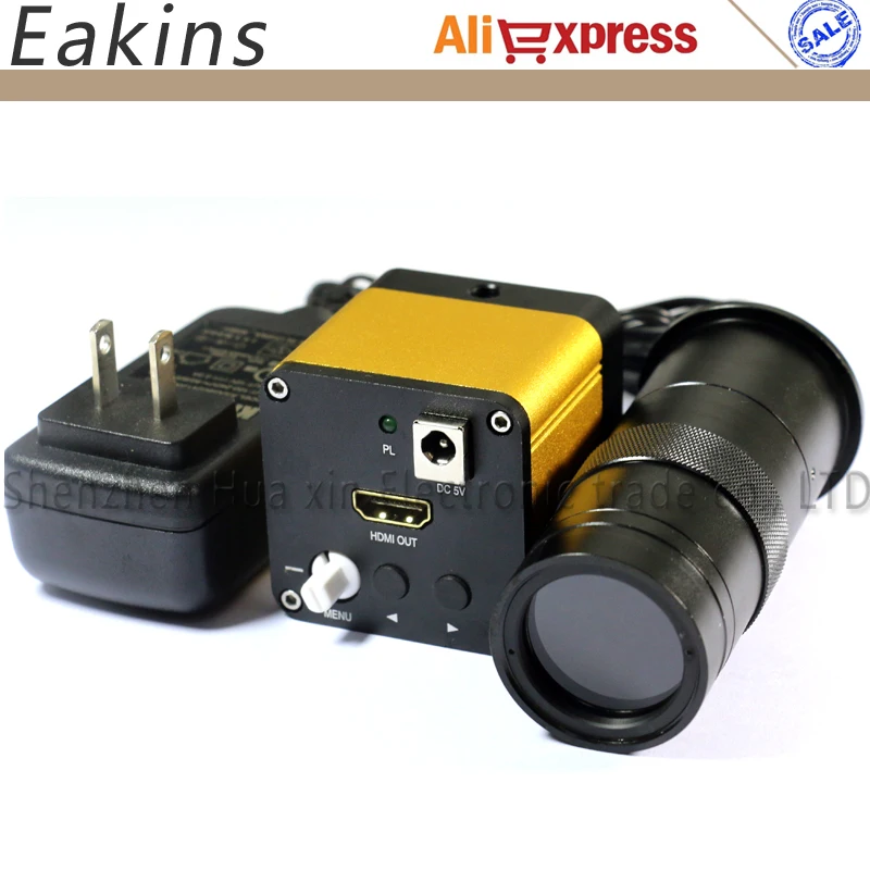 Full HD 1080 P 60fps HDMI Industriële Digitale Microscoop Camera + 100X C-mount Lens Voor Telefoon Reparatie Full HD 1080 P 60fps HDMI Industriële Digitale Microscoop Camera + 100X C-mount Lens Voor Telefoon Reparatie