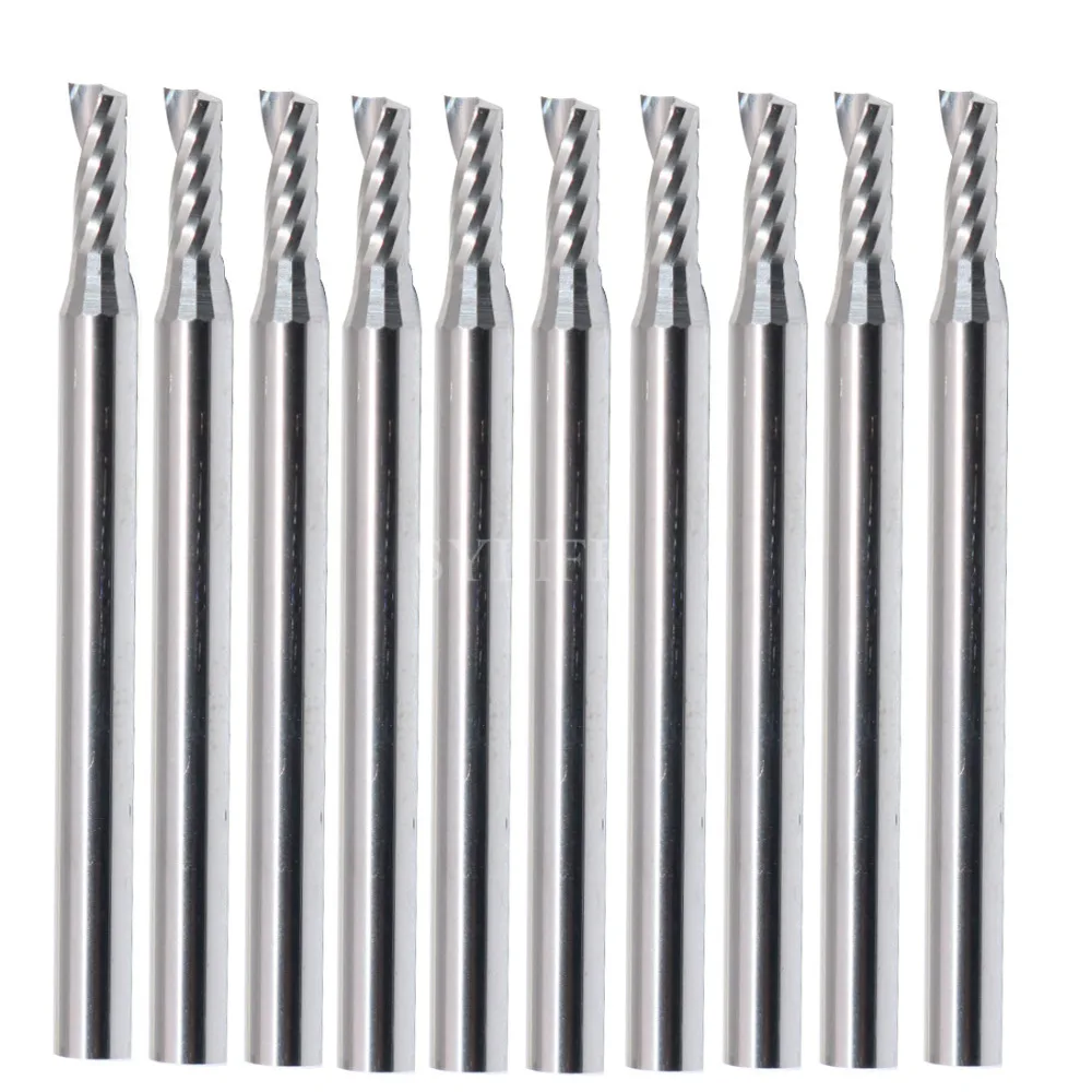 

Acrylic ABS Carbide Single Flute Spiral Bit CED 2.5mm CEL 6mm Pack of 10
