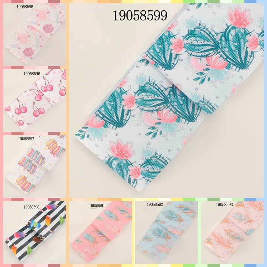 

10yards -different sizes -flowers pattern ribbon printed Grosgrain rose ribbon