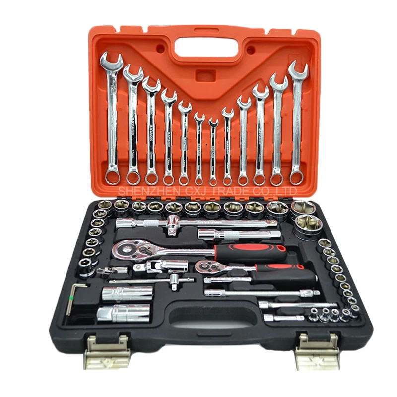 Free ship by dhl 61 pcs /set Socket Wrench Set combination wrench Spanner Car Ship Machine Repair Service Tools Kit with Ratchet Free ship by dhl 61 pcs /set Socket Wrench Set combination wrench Spanner Car Ship Machine Repair Service Tools Kit with Ratchet