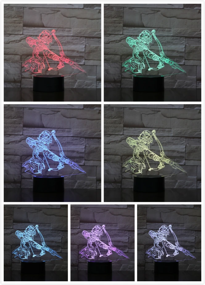 Игра Легенда о Зельде настольная лампа прикроватная 3D иллюзия экшн-Фигурка декоративная лампа детская Подарочный ночник светодиодный
