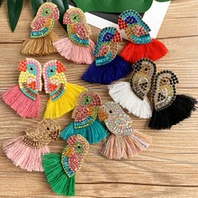 Серьги-гвоздики ручной работы в богемном стиле с кристаллами для женщин, свадебные вечерние серьги в виде животных, Винтажные Ювелирные Изделия