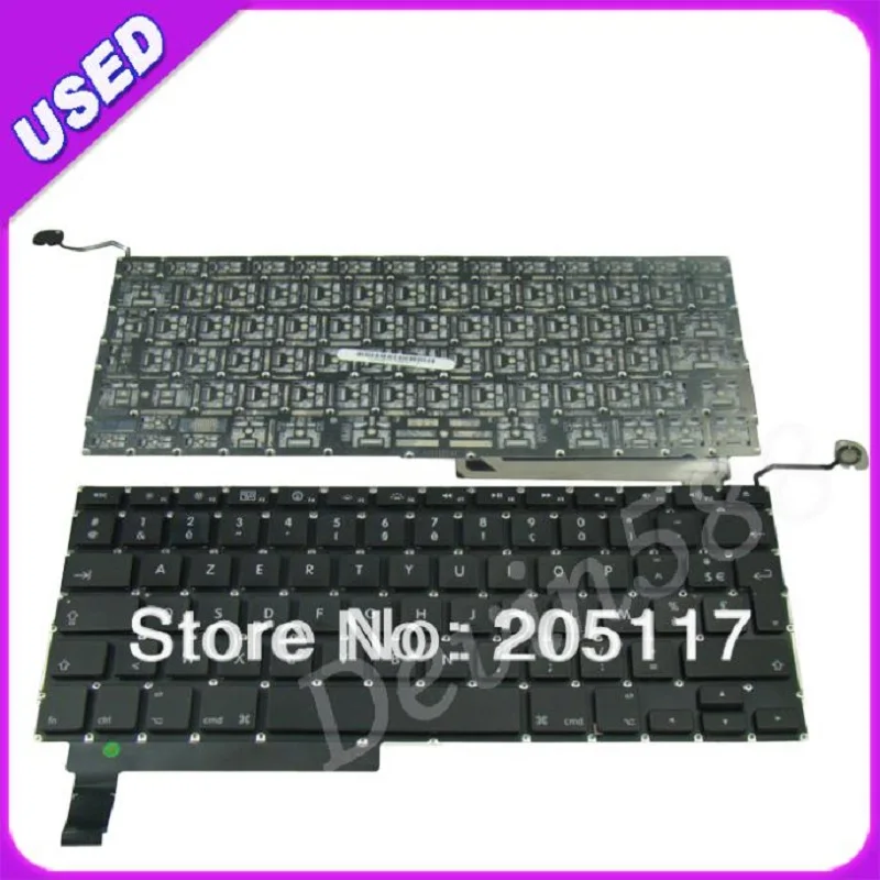 15 &quotКлавиатура для ноутбука Macbook Pro Unibody A1286 French FR Клавиатура 2009 2010 2011 оптовая цена!