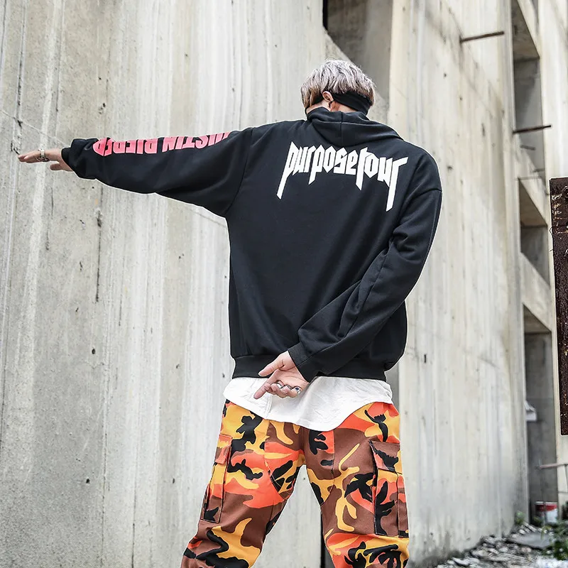 VERSMA 2017 High Street Hip Hop Justin Bieber Purpose Tour Hoodie Sweatshirt Men Harajuku Hooded Loose Oversized Hoodies Men 5XL