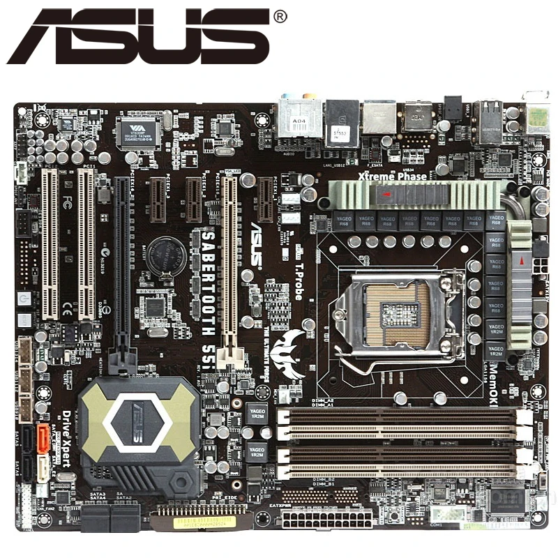 

Asus SaberTooth 55i Desktop Motherboard P55 Socket LGA 1156 i3 i5 i7 DDR3 16G ATX UEFI BIOS Original Used Mainboard On Sale