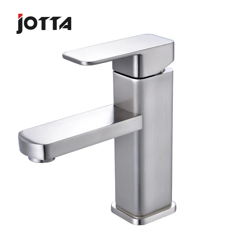 Manufacturers direct sales of four single-hole wire-drawing basin faucet hot and cold wash basin faucet