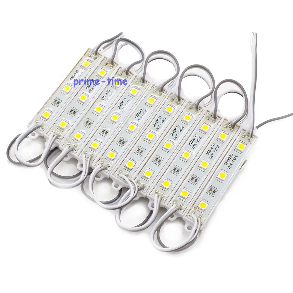 20pcs DC12V 5050 3 LED Modules RGB/Green/Red/Blue/White/Warm White IP65 Waterproof For Channel Letter And Advertising