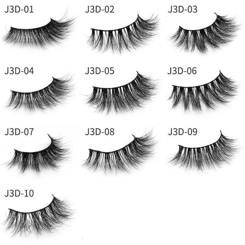 Curly Thick False Eyelashes Natural handmade Reusable Fake lashes Full