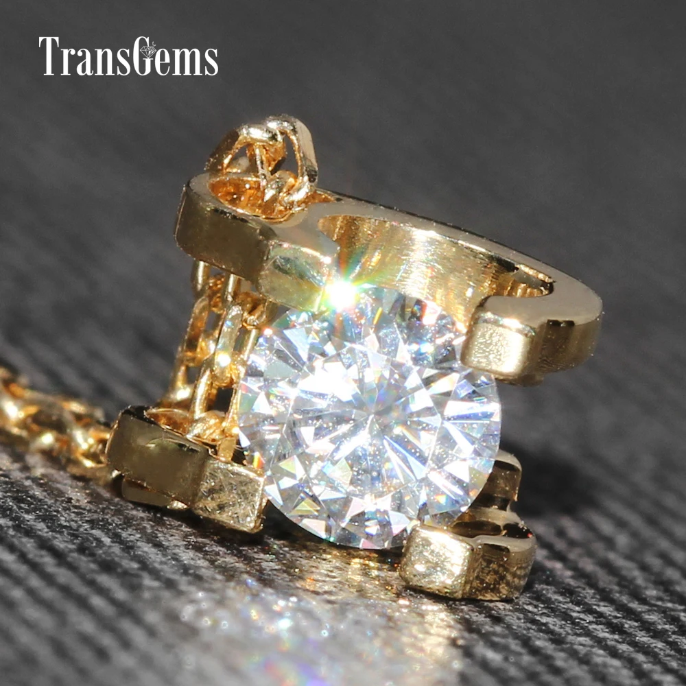 Ожерелье с подвеской TransGems однотонное ожерелье из розового золота 18 К 0 4 карат 5 мм