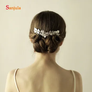 

High Quality Leaves Bridal Headband with Comb Elegant Wedding Headwear Women's Party Hair Decoration H42
